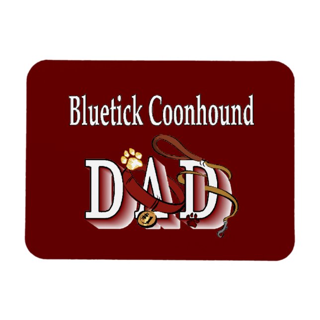 Ímã Pai de Conhound Bluetick (Horizontal)