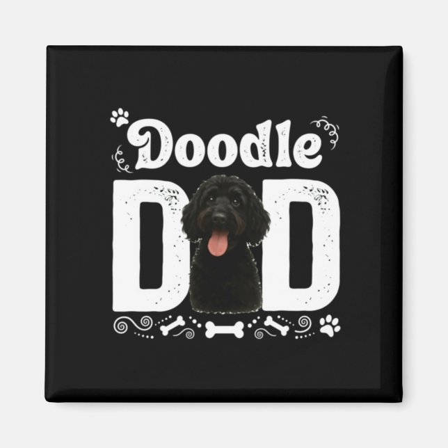 Imã Pai de Desenho Dono de Cachorro Coração Engraçado  (Frente)