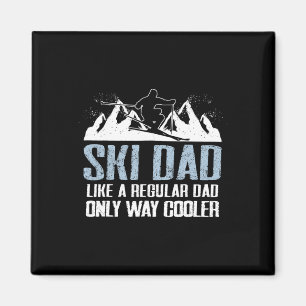 Imã Pai de Esqui Engraçado Skier Adventure Skiover Cot