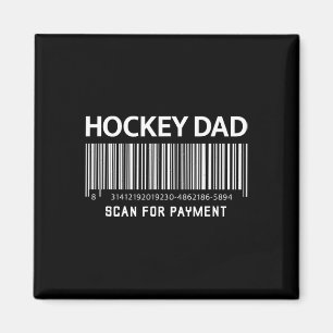 Imã Pai de Hockey Scanear Para Pagamento Piada Engraça