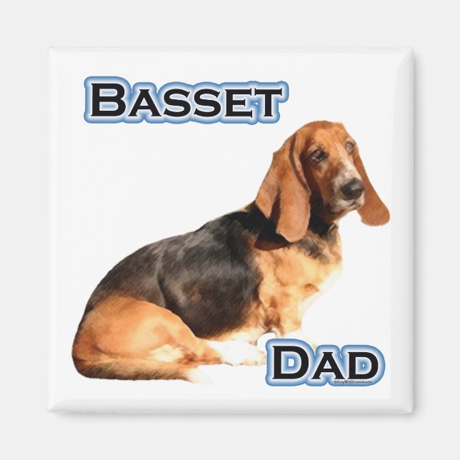Imã Pai de Hound Basset 4 - Magnet (Frente)