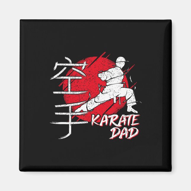 Imã Pai de Karate Fonte Sol Japonês Karate Dojo Artes  (Frente)
