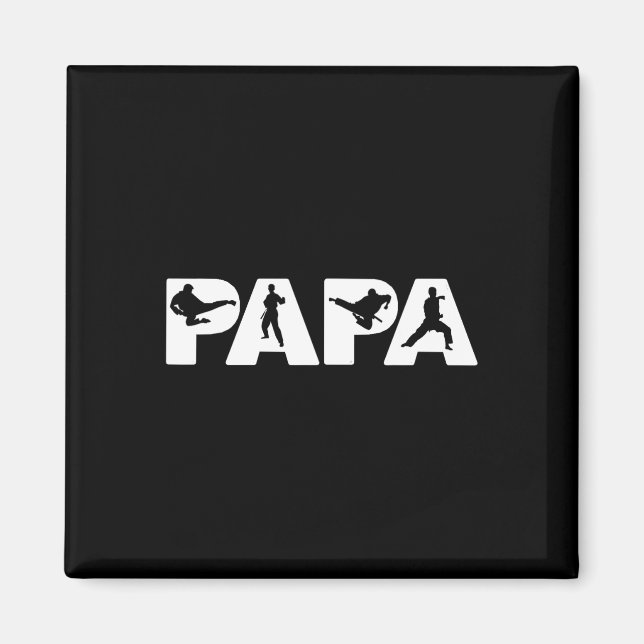 Imã Pai de Karate Pai Divertido Presente de Pai de Kar (Frente)