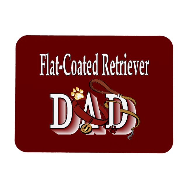 Ímã Pai de Retriever Revestido Plano (Horizontal)