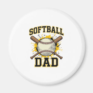 Imã Pai de Softball Vintage Varsity Design de Tacos Cr