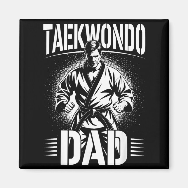 Imã Pai de Taekwondo Engraçado (Frente)