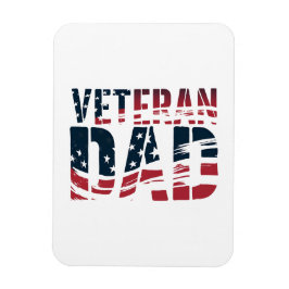 Ímã Pai de Veterano Vermelho, Branco e Azul