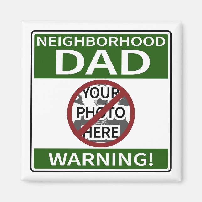 Imã Pai de vizinhança personalizável Sinal verde X'd O (Frente)