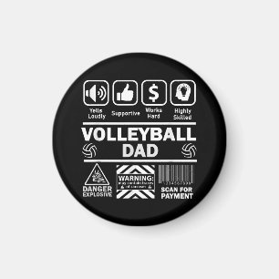 Imã Pai de Voleibol Conteúdo Engraçado do Esporte Pai