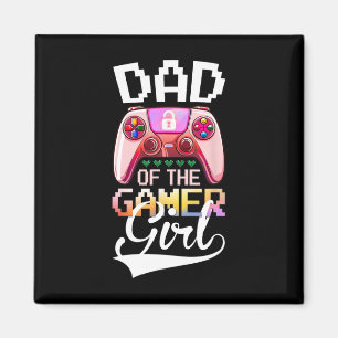 Imã Pai Do Aniversário Do Jogo De Vídeo Da Gamer Girl