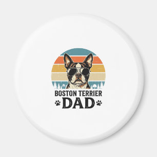 Imã Pai do Boston Terrier Design Vintage Amante de Cãe