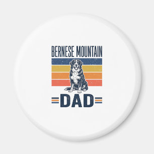 Imã Pai do Cão de Montanha Bernês Design Vetorial Vint