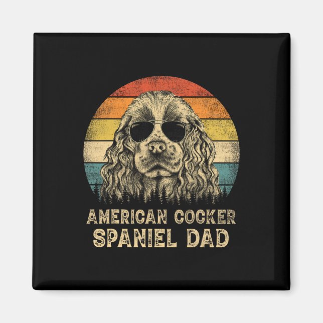 Imã Pai do Cocker Spaniel Americano Amantes de Cães Di (Frente)