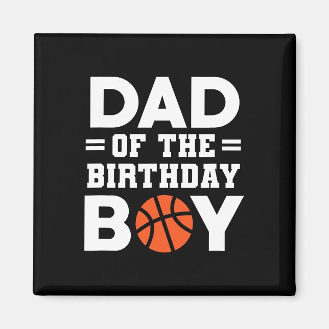 Imã Pai Do Treinador De Basquete De Birthday Boy Baske (Frente)