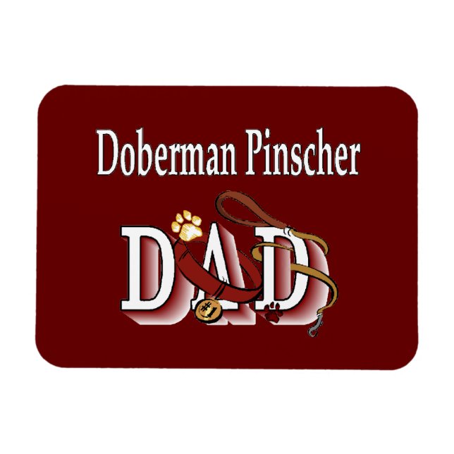 Ímã Pai Doberman Pinscher (Horizontal)