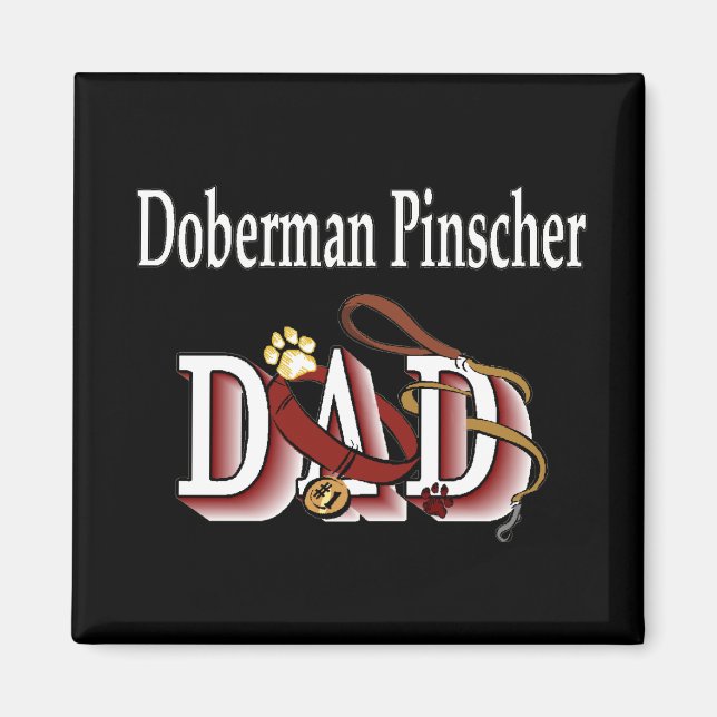 Imã pai doberman pinscher ímã (Frente)