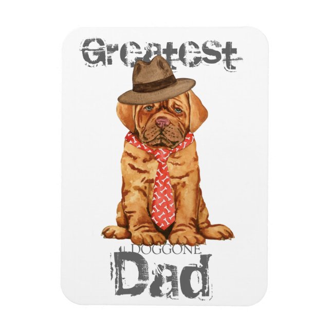 Ímã Pai Dogue de Bordeaux (Vertical)