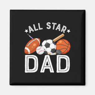 Imã Pai Estrela do Menino de Aniversário Basquete Fute