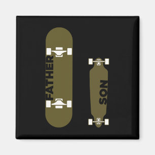 Imã Pai Filho Skatista Skate Skateboard Skate Pranchas