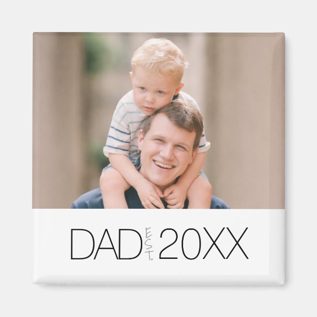 Imã Pai Fundou Ímã de design de ano de foto moderno (Frente)