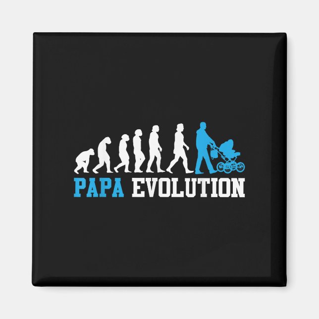Imã Pai Futuro Papa Evolução Engraçada Paternidade (Frente)