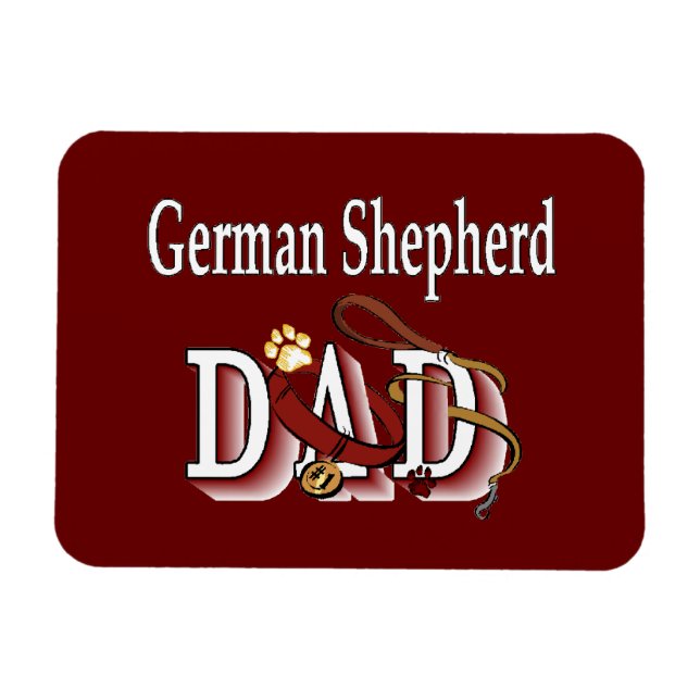 Ímã Pai german shepherd (Horizontal)