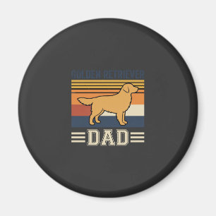 Imã Pai Golden Retriever Cão Retro