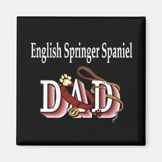 Imã pai inglês springer spaniel Magnet (Frente)