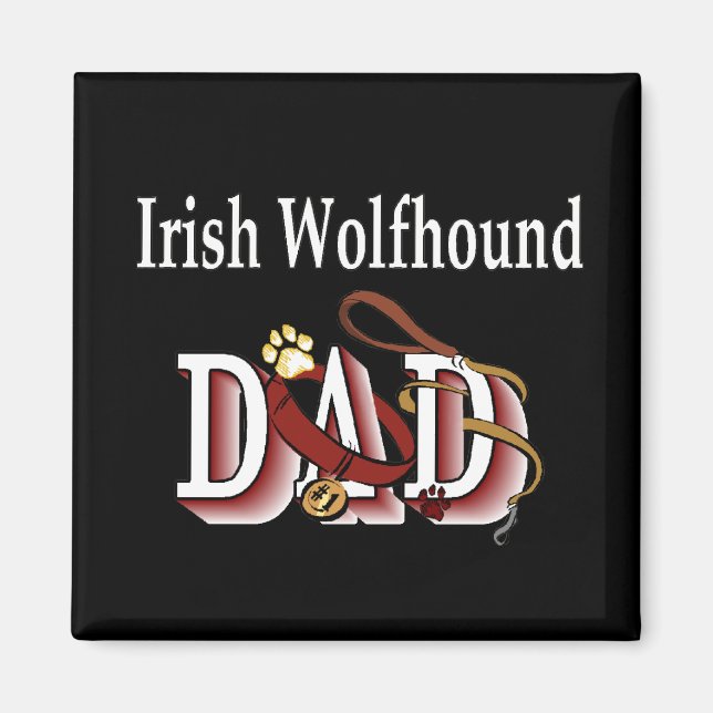 Imã Pai irlandês Wolfhound Magnet (Frente)
