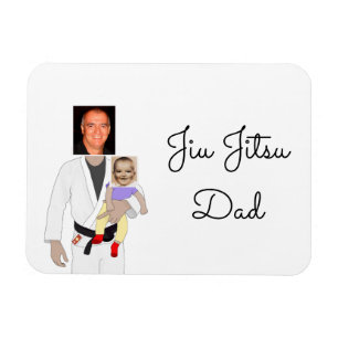 Ímã Pai Jiu Jitsu Fotos personalizadas e Texto manuscr