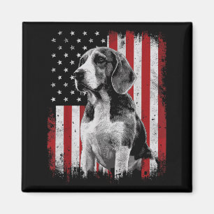 Imã Pai Mãe de Cachorro Beagle América 4 de Julho Patr