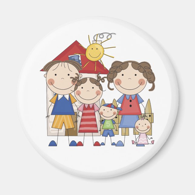 Imã Pai, Mãe, Irmã Grande, Irmão Médio, Sis Bebê (Frente)