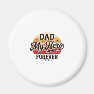 Imã Pai Meu Herói Para Sempre Camisa Retro Vintage Des