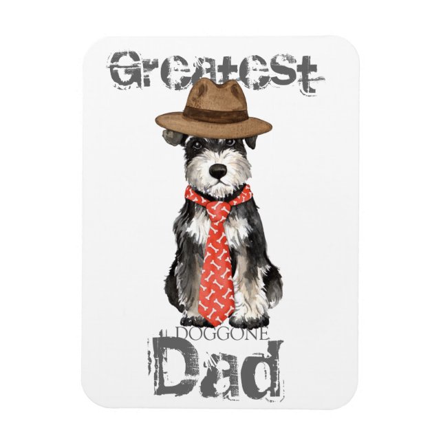 Ímã Pai Miniatura Schnauzer (Vertical)
