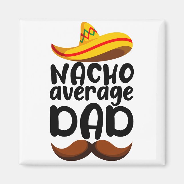 Imã Pai Nacho Médio Cinco de Mayo Papai Mexicano (Frente)