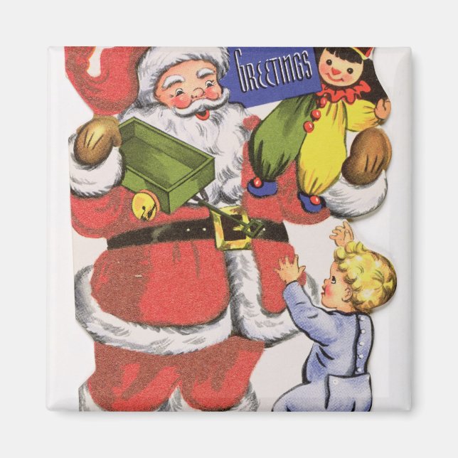 Imã Pai Natal, cartão de Natal vitoriano (Frente)