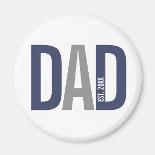 Imã Pai Personalizado Azul Marinho Moderno Estabelecid