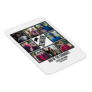 Ímã Pai personalizado da coleção de fotos do formando