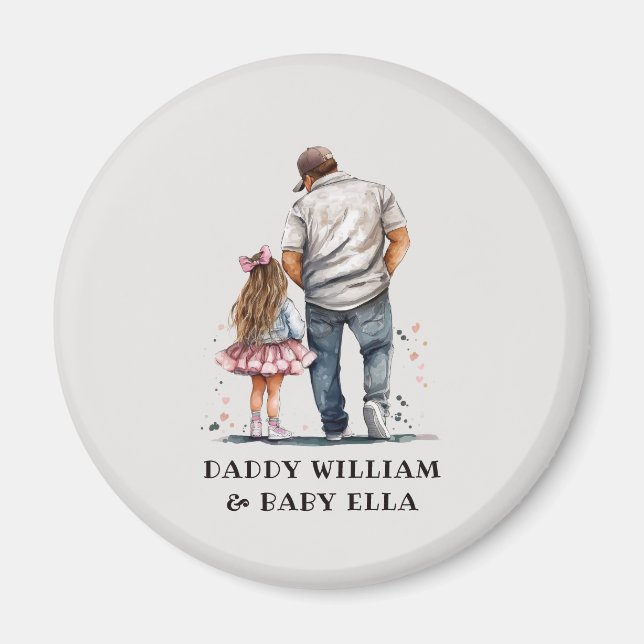 Imã Pai Personalizado e Filha (Frente)