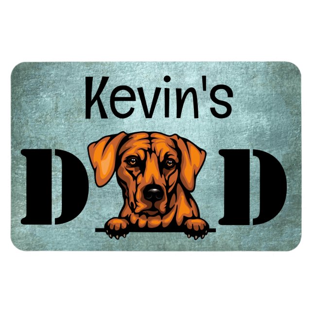Ímã Pai Personalizado Ridgeback Ridgeback da Rodésia (Horizontal)