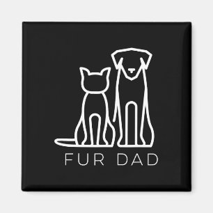 Imã Pai Pet Lover Cat Dog Pai Marido Feliz Pais Da