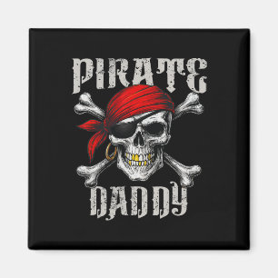 Imã Pai Pirata Jolly Roger Flag E Skull Crossbones