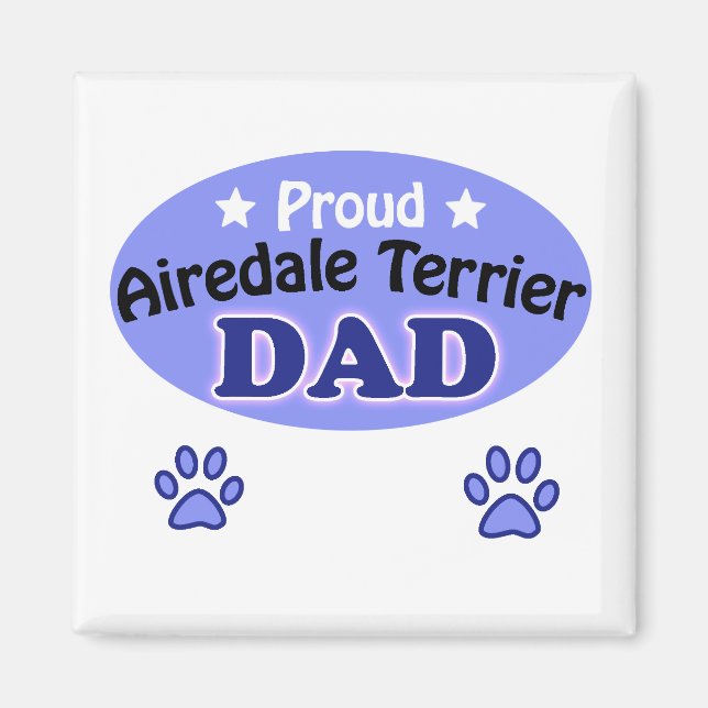 Imã Pai Proud Airedale Terrier (Frente)