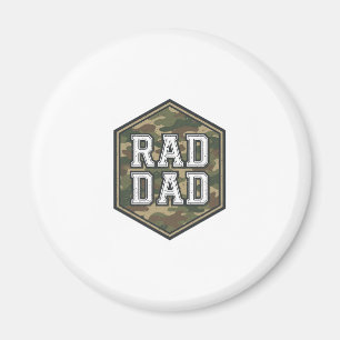Imã Pai Radical Camo Hexágono Design de Gravura Vintag