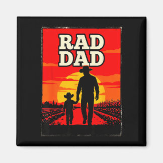 Imã Pai radical pai e filho agricultor western pôr do 