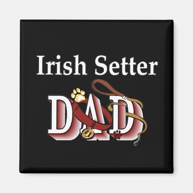 Imã pai setter irlandês ímã (Frente)