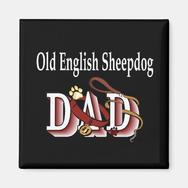 Imã pai SHEEPDOG, antigo inglês (Frente)