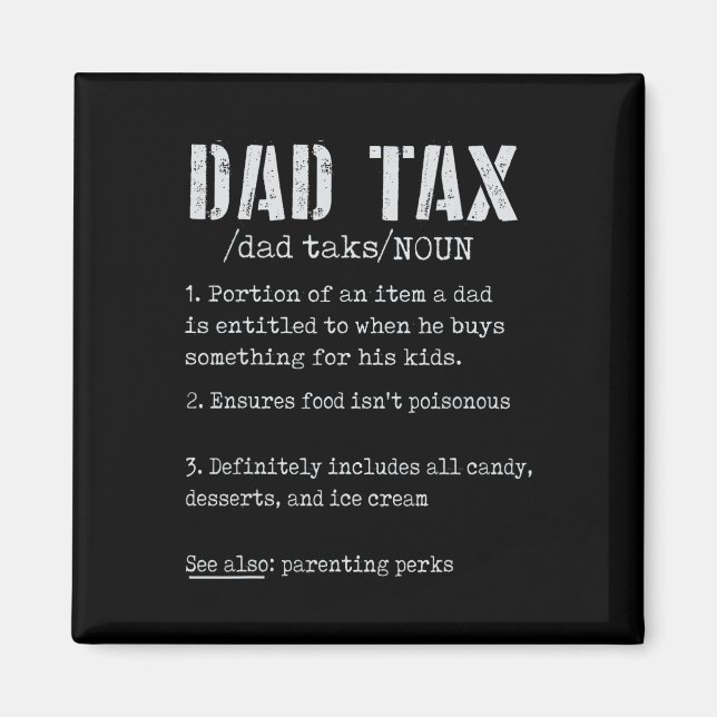 Imã Pai Tax Definition Men Funny Dia de os pais 4 (Frente)