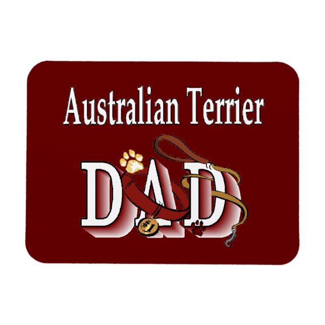 Ímã Pai Terrier australiano (Horizontal)