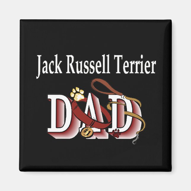 Imã Pai terrier jack russell Magnet (Frente)